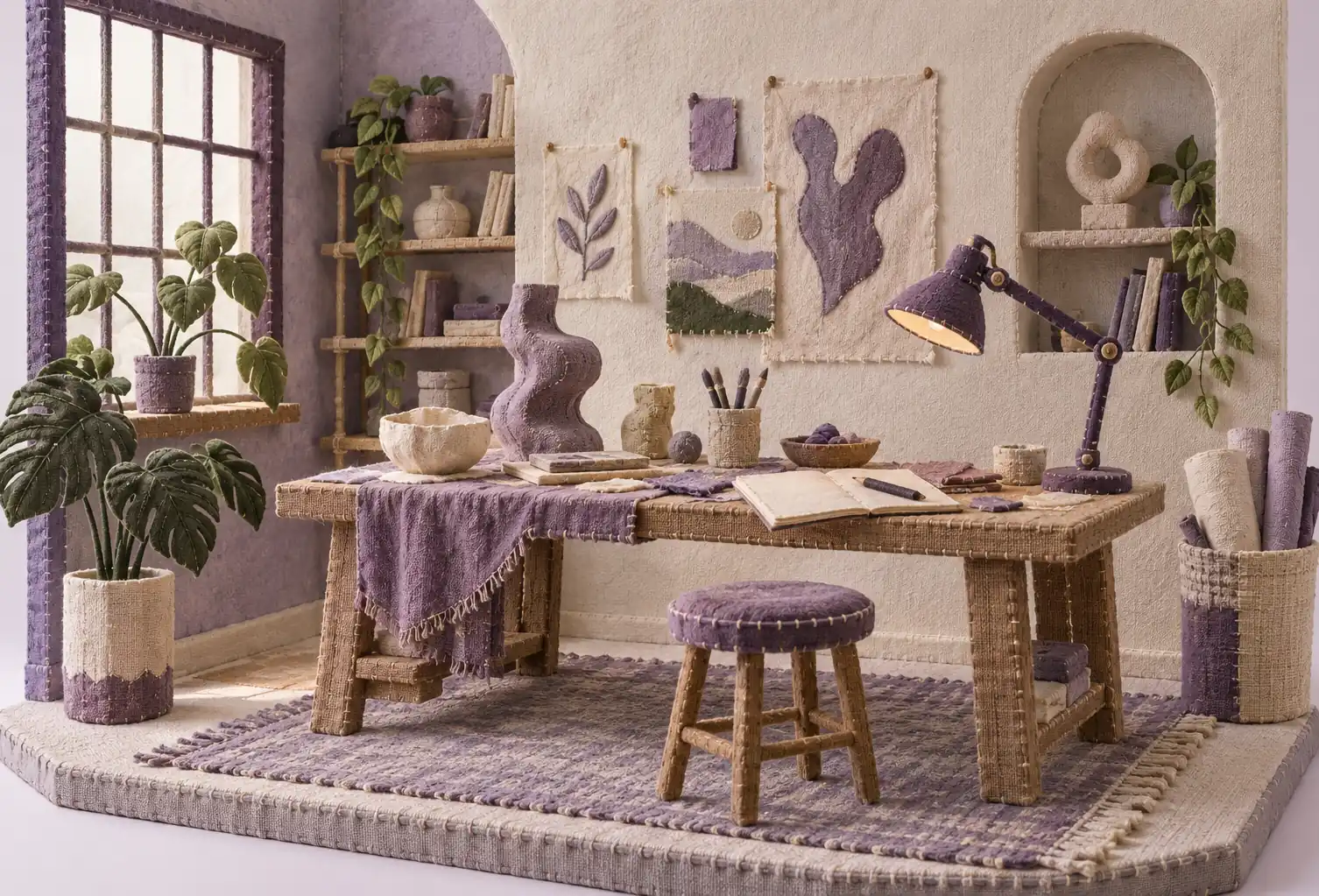 Illustration of marketing and creative businesses and their working space