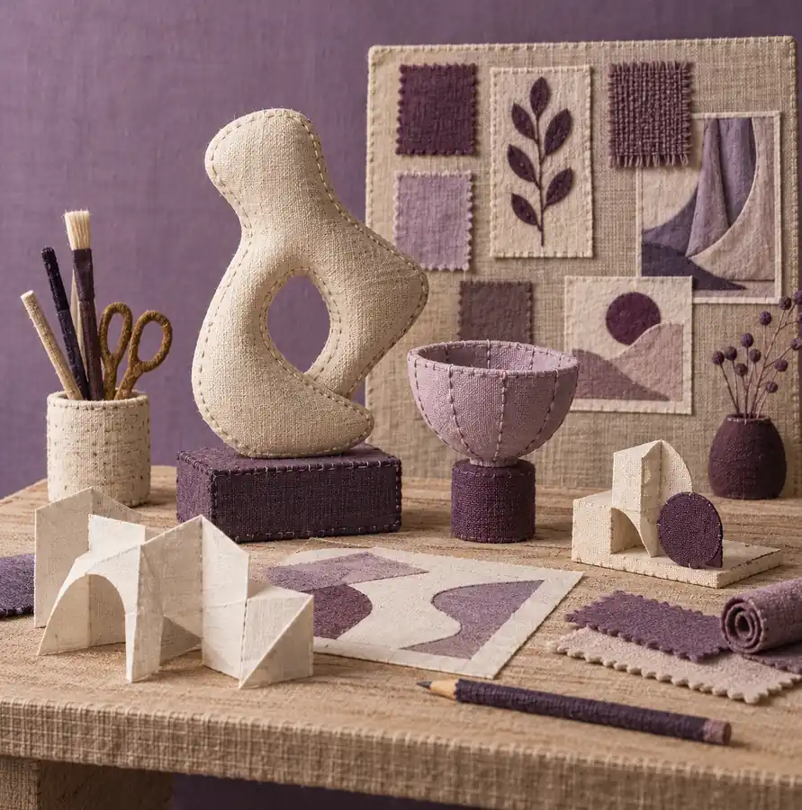 Illustration of marketing and creative businesses equipment and workspace